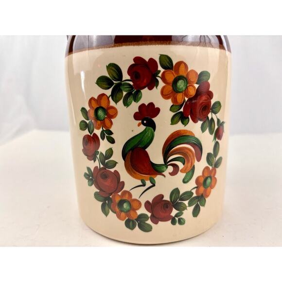 VTG Stoneware Jug Handle - Rooster Design Rustic Farmhouse Decor - Picture 6 of 12